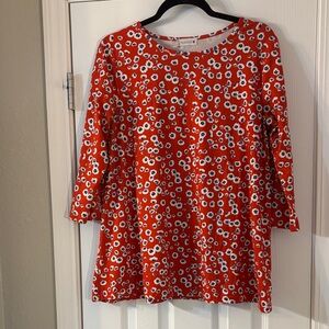 Nuggle Red & Blue leopard Top